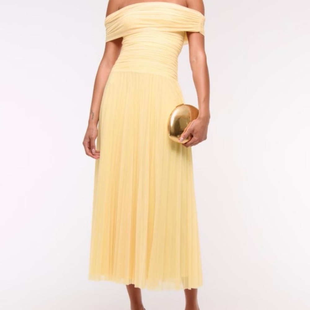 Abercrombie & Fitch Strapless Yellow Dress